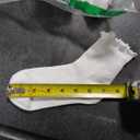 Hstyle Ruffle Socks Women, 6 Pairs of White Breathable Cool Ankle Socks