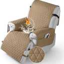TAOCOCO 100% Waterproof Recliner Cover - Recliner Cover with Non-Slip Granule, Recliner Chair Covers with Elastic Band, Recliner Chair Covers for Reclining Chair (Camel,Small-22'')