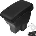 Consoles Armrest Compatible with Honda Fit Jazz 2014-2019 Center Console Box with USB Charge Armrest Box Accessories Black
