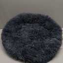 JOLLYVOGUE Dog & Cat Bed, Calming Anti-Anxiety Pet Bed for Small Dogs, Fluffy Donut Cushion for Small and Medium Pets (23") (Dark Grey)