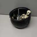 Halloween Decorations Indoor - DIY Floating Potion Set with Witches Cauldron and Mist Maker - Spooky Vintage Black Plastic Bowl Hocus Pocus Party Decor for Home Table Mantel Kitchen Room