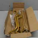 Wedding Welcome Sign Holder Personalized, 68"x32"x16.5" Gold Welcome to Our Wedding hanging Sign Holder with Leather Sign Straps, Easel Stand for Sign, Adjustable Wedding Seating Chart Stand