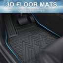 Mixsuper Custom Fit for Floor Mats 2007-2014 Cadillac Escalade/Chevrolet Tahoe/GMC Yukon All Weather Floor Liners Durable 1st & 2nd Row Mat Liner Set Black