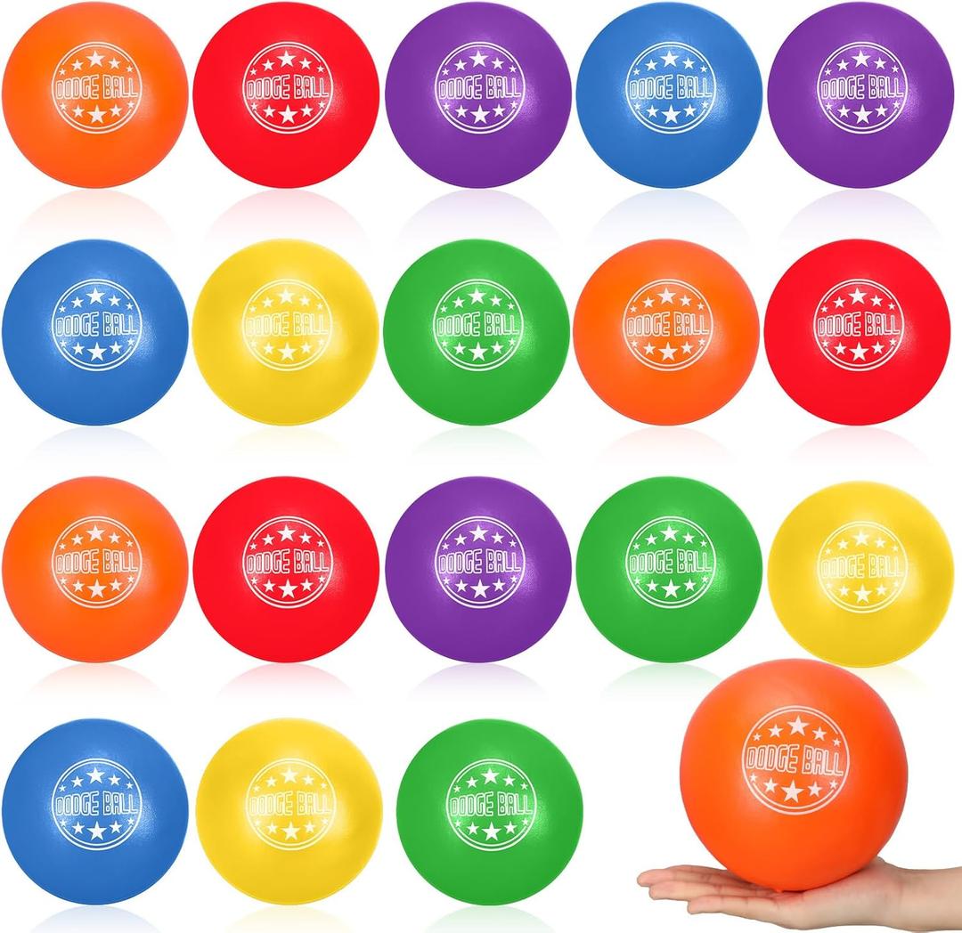 Jerify Foam Dodgeball Set 6 Inch Soft Skin Playground Dodgeballs Bulk, Low Density Foam for Non Sting Dodgeball Sports Equipment for Kids and Adults (Multicolor)