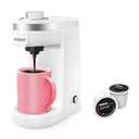CHULUX Mini Coffee Maker for K Capsule, Single Serve Coffee Maker for One Cup Americano, Lightweight Pod Coffee Machine, Pearl White