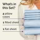 King 6 Piece Sheet Set - Comfy, Breathable & Cooling - Hotel Luxury Bedding for Women, Men, Kids, Teens and Children - 1 Flat & 1 Fitted Sheet & 4 Pillowcases w/ Deep Pockets - Wrinkle Free - Sky Blue