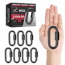 8Pcs 3.5 Quick Link Chain Connector, 2200lbs Capacity M10 Heavy Duty High Strength Giant Carabiners for Hammock, Swing, Camping, Fishing, Hiking