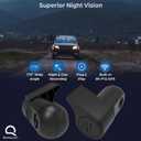 1080p Dash Cam Front and Rear, Night Vision, Loop Recording, WDR, Dash Camera for Cars