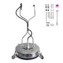 30" Pressure Washer Surface Cleaner with Dual Handles Stainless Steel, 4-Wheel Design for Driveways, Sidewalks, Curbs, Decks, & Patios 5200 PSI, High-Efficiency Cleaning Accessory