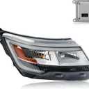 Chrome Headlights Compatible with 2016-2019 Ford Explorer