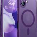 CANSHN Magnetic for iPhone 17 Case, Upgraded [Full Camera Protection] [Compatible with Magsafe] [Translucent Matte] Shockproof Protective Phone Case for iPhone 17 - Deep Purple (iPhone 17 (6.3 Inch,2 Lens))