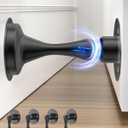 Door Stoppers Magnetic Door Catch - 4 Pack Stainless Steel Heavy Duty Door Stops for Bottom of Door, Wall & Floor Mounting No-Drill Strong Adhesive & Screws, Strong Door Holder to Keep Door Open