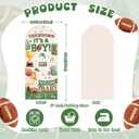 Football Baby Shower Arch Backdrop Cover Touchdown Its a Boy Decoration 6ft Stretch Spandex Football Backdrop for Sport Baby Shower Gender Reveal Decors Party Supplies Photo Booth Props