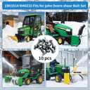 10 Sets of Snow Blowers Parts,19H1914 Shear Bolts and M40333 Nuts Replacement for John Deere 46" 47" 50" 54" Tractor-Mounted Snowblower,Steel Hex Head Bolt Bolts and Nuts Kit for Equipment/Machinery