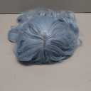 BERON Light Blue Wig with Bangs Long Wavy Wig Light Blue Wavy Wigs for Women Daily Party and Cosplay with Hairnet