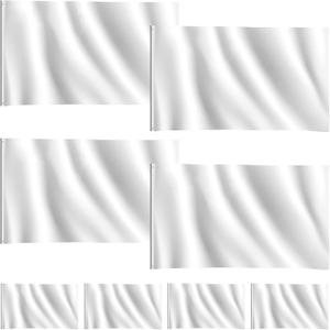 Hicarer 8 Pieces 3 x 5 Foot Solid Plain White Flags DIY Blank Flags Pure Color Polyester Outdoor Banner with Grommets for 4th of July Party Fraternities Sport Dorm Room Indoor Garden Decorations