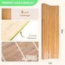 Natural Bamboo Wall Panel for Interior Wall Decor, Pole Wrap Wainscoting Paneling, Eco-Friendly Wall Panels Interior Decor for Living Room, Kitchen Island, Ceiling 16" H x 96" L, Light-carbonized