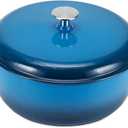 Amazon Basics Enameled Cast Iron Dutch Oven Pot with Lid, Round, Dual Handles, Heavy-Duty, Oven Safe for Stews, Roasting, Baking, 6-Quart, Blue