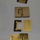 180 Degree Glass Shower Door Hinges Heavy Duty Solid Brass Glass Shower Door Hinges for 5/16"(8mm) - 1/2"(12mm) Thickness Tempered Glass (Brushed Gold, 2 Pack, 180 Degree)