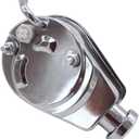 1 PC SHLPDFM Power Steering Pump Chrome Saginaw P Series Power Steering Pump 5/8" Keyway Style Shaft Compatible with GM Vehicles GMC Chevrolet Chevy Buick Oldsmobile Pontiac Chrome