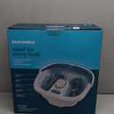 Homedics Bubble Mate Foot Spa, Toe Touch Controlled Foot Bath with Invigorating Bubbles and Splash Proof, Raised Massage nodes and Removable Pumice Stone