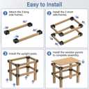 Workbench Bracket Kit 8PCS, Heavy Duty 3-Way Brackets
