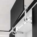 HOWHY Cabinet Door Hinges Set,Vertical Swing Lift Up Stay Pneumatic Arm Kitchen Mechanism Hinges with Slow Closing, Durable Silent (Suitable for Cabinet Width:35.43-47.24")