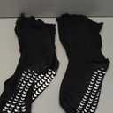 FORTIVO 2 Pairs Extra Wide Socks For Swollen Feet, Non-Slip Hospital and Diabetic Socks for Men and Women