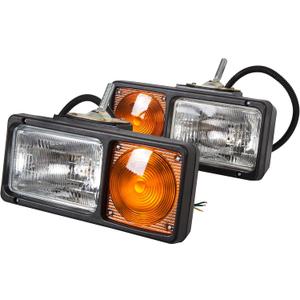 KUAFU Snow Plow Lights Compatible with Truck Pickup Replacement For 64261-4 505K Universal Lamp Headlight Turn Signal 2 Pcs