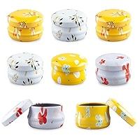 2 Pack 10Gram Lip Balm Containers, 8pcs Round Metal Salve Tins with Lids, Mini Candle Jars, Small Sample Containers for Balms, Salves, Cosmetic, Nail Polish, DIY Items