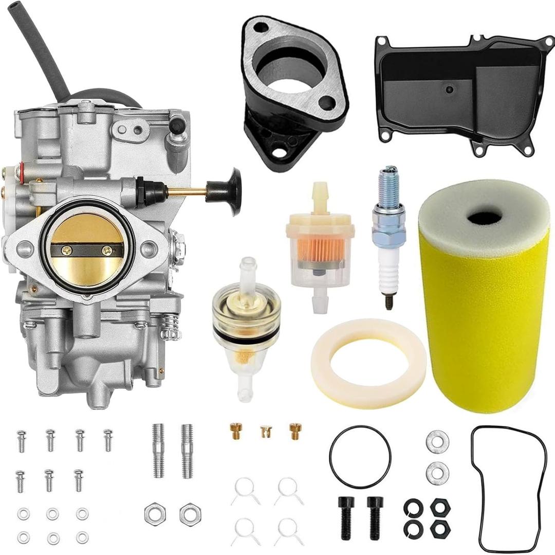YFM350 Carb Fits 1987-1990 & 1992-1995 Moto-4 350 YFM350 | 1987-2004 Warrior 350 YFM350 | 1987-1998 Big Bear 350 YFM350 | 1996-1998 Kodiak 400 YFM400 Atv Carb with Fuel Petcock Valve Switch Kit