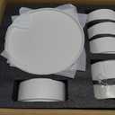 GZG Classic Series - Plates and Bowls Set for 6, 18 Piece Stoneware Dinnerware Sets, Microwave and Dishwasher Safe Lead-Free Handcrafted Ceramic Dishes Set - Ivory White