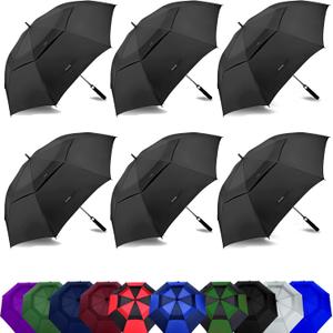 Golf Umbrella Large 54/62/68/72 Inch, Extra Large Oversize Double Canopy Vented Windproof Waterproof Umbrella, Automatic Open Golf Umbrella for Men and Women and Family
