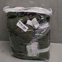 102 Inch Long Linen Blended Curtains for Sliding Glass Patio Door 2 PCs, Back Tab Pinch Pleated Drapes for Track System with Hooks, Semi Sheer Country Winodw Curtains 42x102-Loden/Olive Green