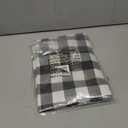 Smiry Square Picnic Table Cloth, Elastic Waterproof Fitted Vinyl Tablecloths, Flannel Backed Buffalo Plaid Table Covers for Dining, Camping, Outdoor (Black and White, 24" x 24")