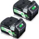 LUMSING 2-Pack BSL36B18 6.0Ah Lithium-Ion Replacement for Metabo 18V/36V Batteries Compatible with Metabo BSL36B18 BSL36A18 371751M 372121M Slide-Style MAX Cordless Battery