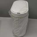ELPHECO Automatic Motion Sensor Trash Can - 2 Gallon Slimline for Bathroom, Bedroom, Kitchen, Office - White with Gold Trim