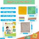 Sensory Activity Board for Kids & Toddlers: Double-Sided Fidget Board Toys with Storage Bag for Stress, Anxiety, ADHD & Autism | Tactile Sensory Toys for 3 4 5 6 Year Old Boys & Girls (2PCS)