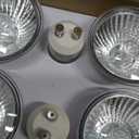 Vinaco Halogen GU10+C 120V 50W Long Lasting, Candle Warmer lamp Bulb 50 watt Warm White 2800K, Dimmable 50watt MR16 with Glass Cover for Track Lighting, Range Hood, Pack of 6