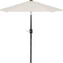 6 Ft Outdoor Patio Umbrella, Easy Open/Close Crank and Push Button Tilt Adjustment - Beige Market Umbrellas