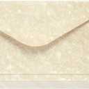 48 Pack Parchment Envelopes for Writing Letters with Gummed Seal - Decorative Vintage Style Home Stationary Supplies 8.75x4 Inch - Fancy Envelope for Letter (Cream)