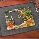 Bits and Pieces Lightweight Jigsaw Puzzle Board with Drawers, 30" x 23" - 3.5 Pounds Low Weight Felt Portable Puzzle Board - 4 Piece Sorting Trays - Standard 1000 Piece Size