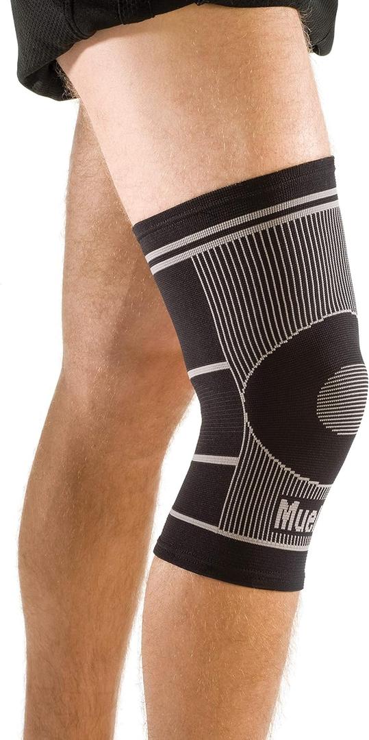 Mueller Sports Medicine 4-Way Stretch Knee Support, Knee Pain Relief Support for Men and Women, Ideal for Arthritis, Sprains, Black L/XL