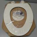 Bemis 1500EC Durable Wood Toilet Seat with Easy Clean Hinges, Made in USA, Elongated, Biscuit