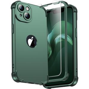 ORETECH for iPhone 14 Case, with [2 x Screen Protectors] [15 Ft Military Grade Drop Test] [Camera Protection] 360 Shockproof Slim Thin Phone Case for iPhone 14 Cover 6.1" - Green