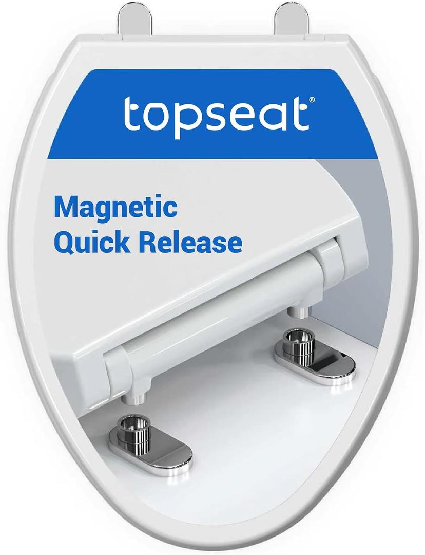 Plus 2 Elongated Toilet Seat, Soft Close, Durable Plastic