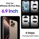 Temdan Compatible with iPhone 16 Pro Max Case Waterproof, Built-in Screen & Camera Protector IP68 Underwater Full Body 16FT Military Dropproof Shockproof Phone Case 6.9"-Black/Clear