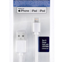 Lightning Cable, Lighting Sync and Charge Cable with USB - Retail Packaging - White