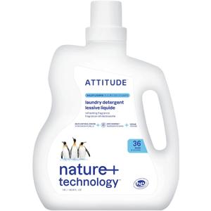 ATTITUDE Liquid Laundry Detergent, EWG Verified, HE Compatible, Plant-Based & Vegan, Natural Laundry Soap, Wildflowers Scent, 36 Loads, 60.8 Fl Oz