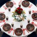 Gerrii 250 Pcs Derby Day Party Supplies for 25 Guest, Horse Racing Party Tableware Set Run for The Roses Plates and Napkins Disposable Cups Forks Knives, Horse Theme Dinnerware Derby Race Decorations